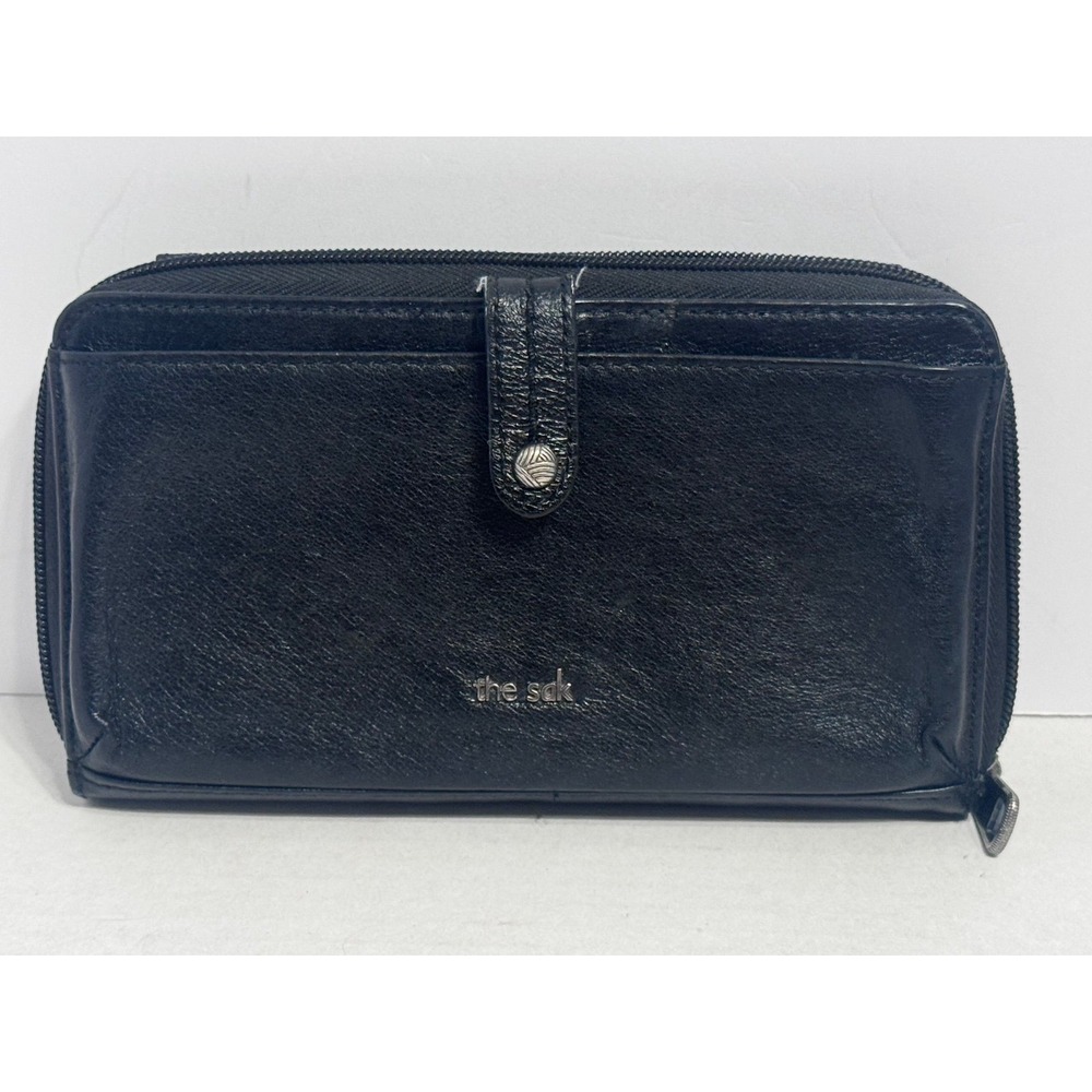 The Sak Iris Smartphone Wallet Black Leather - Picture 1 of 11